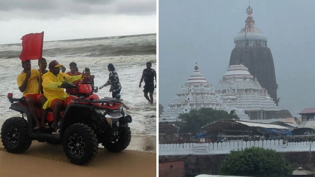 জগন্নাথমন্দিরে অর্ণবের চোখরাঙানি! পুরীর সমুদ্রতটেও জারি লাল সতর্কতা! ঘূর্ণিঝড়ের তাণ্ডব জগন্নাথমন্দিরে অর্ণবের চোখরাঙানি! পুরীর সমুদ্রতটেও জারি লাল সতর্কতা! ঘূর্ণিঝড়ের তাণ্ডব